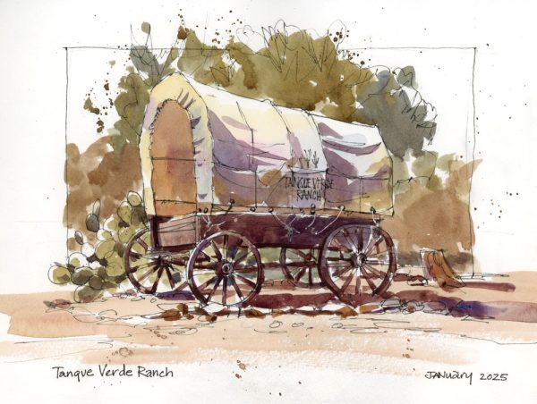 Vibrant Watercolors: Sketching Desert Hues II - Image 2