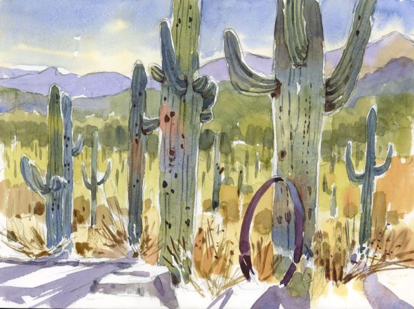 Vibrant Watercolors: Sketching Desert Hues II - Image 3