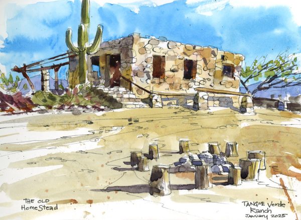 Vibrant Watercolors: Sketching Desert Hues II