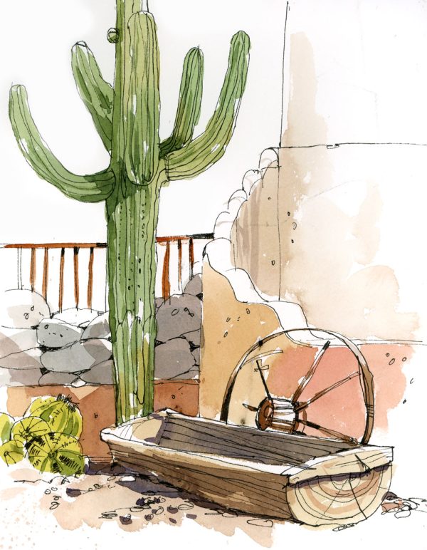 Vibrant Watercolors: Sketching Desert Hues II - Image 9